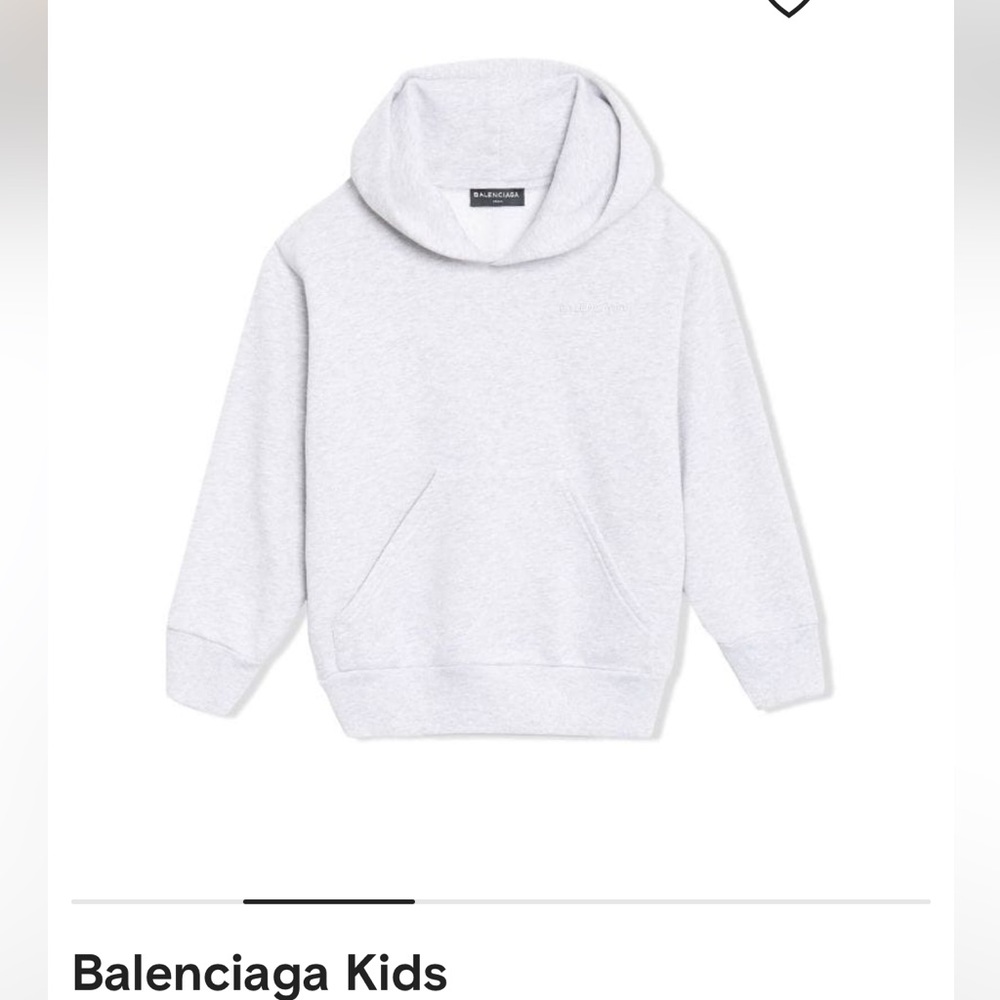 Balenciaga Kids Logo Embroidered Hoodie